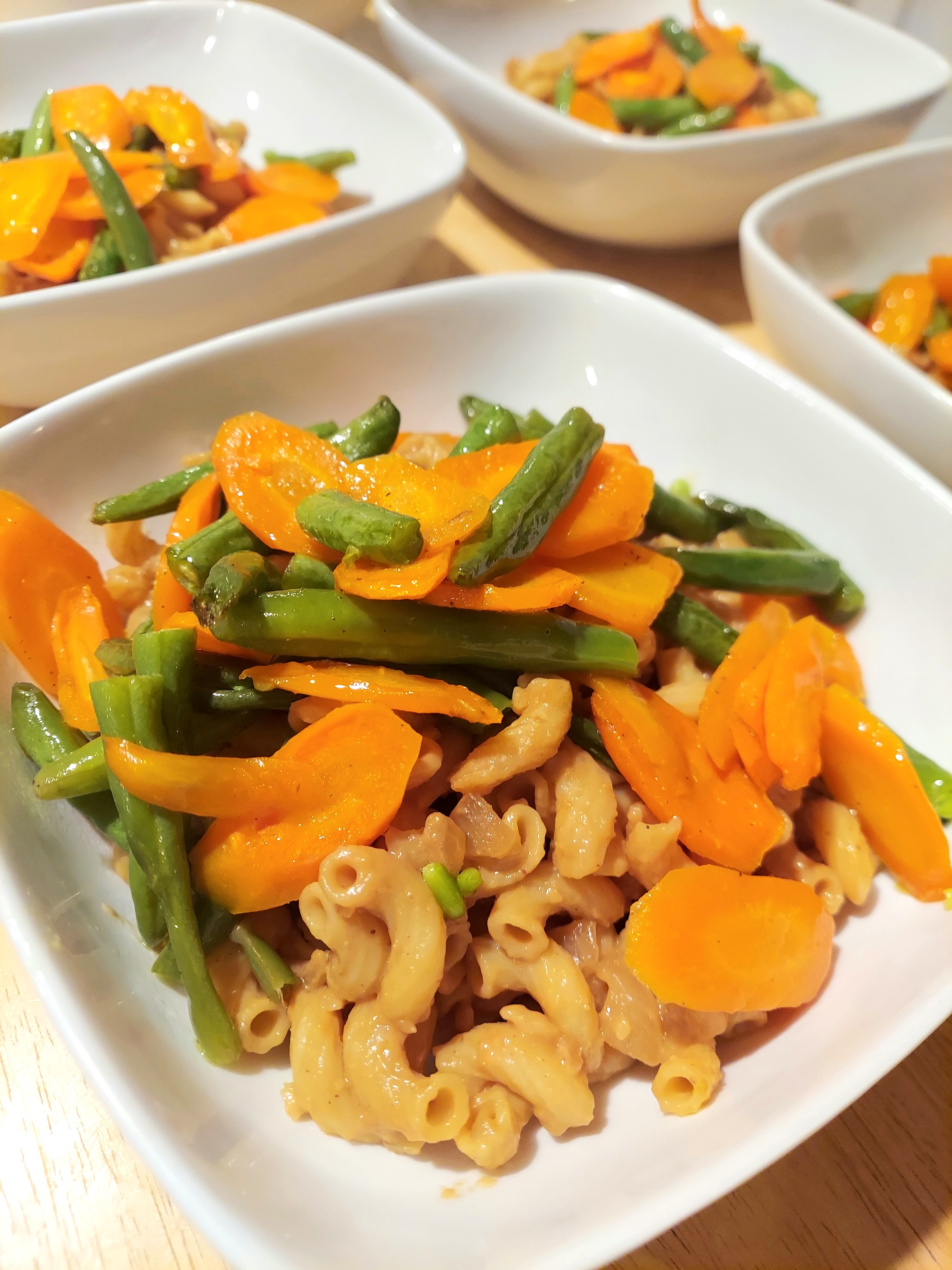Peanut Sauce Noodles with Garlic Roasted Vegetables