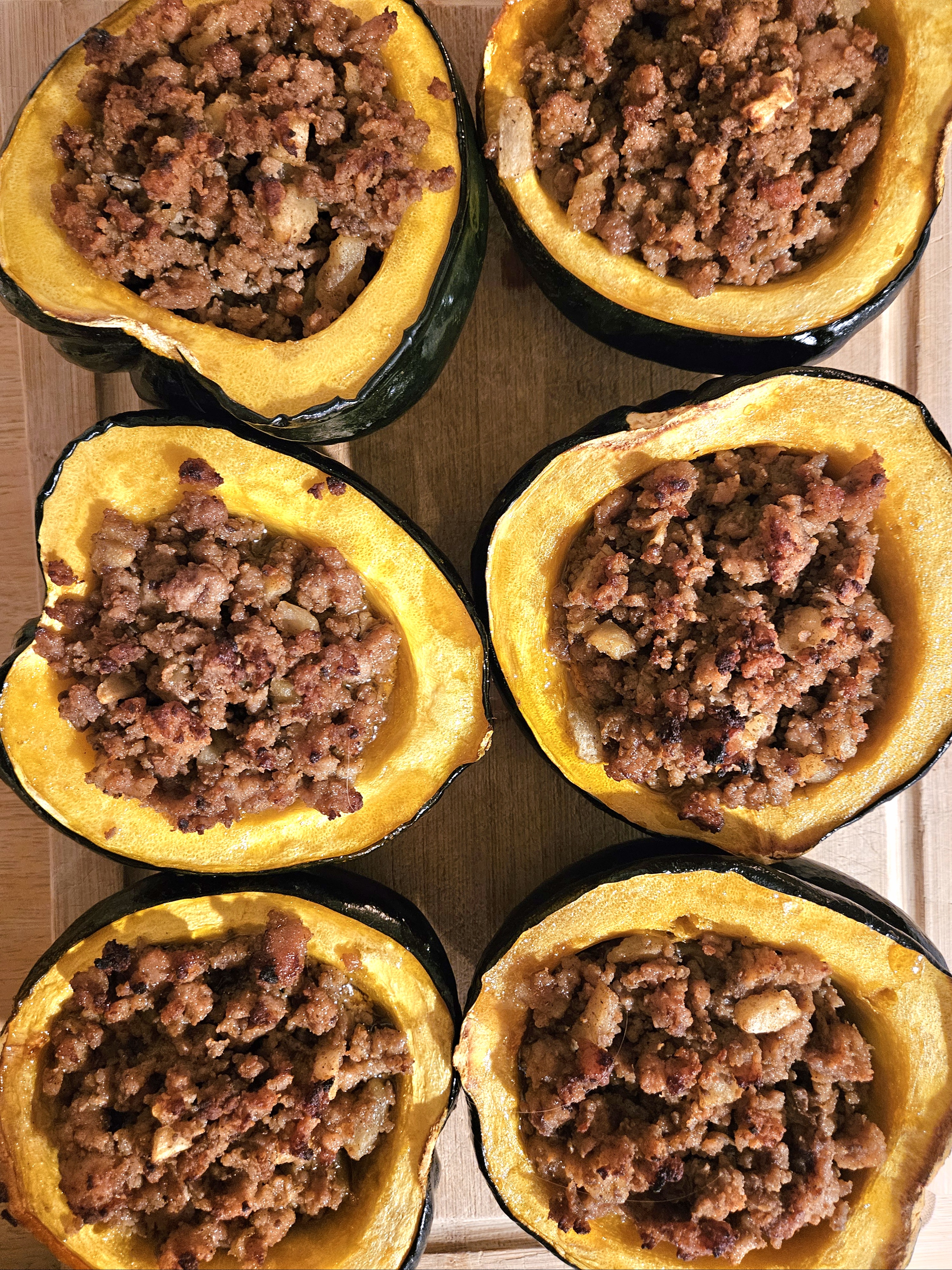 Apple Sausage Acorn Squash